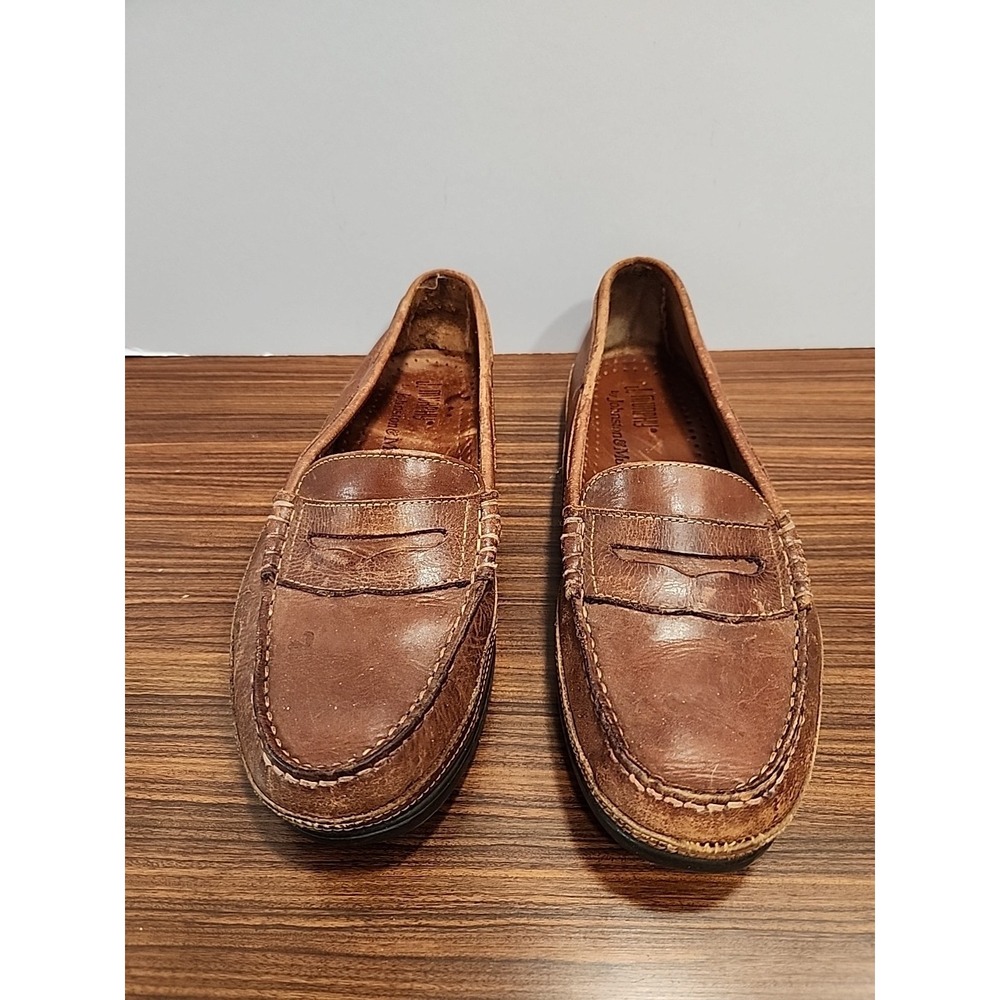 Johnston & Murphy Men 20-5403 Penny Loafers Mens Size 9.5M Brown Leather Slip On